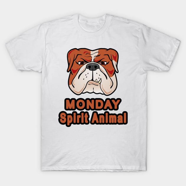 Funny Bulldog Shirt T-Shirt by halfkneegrow